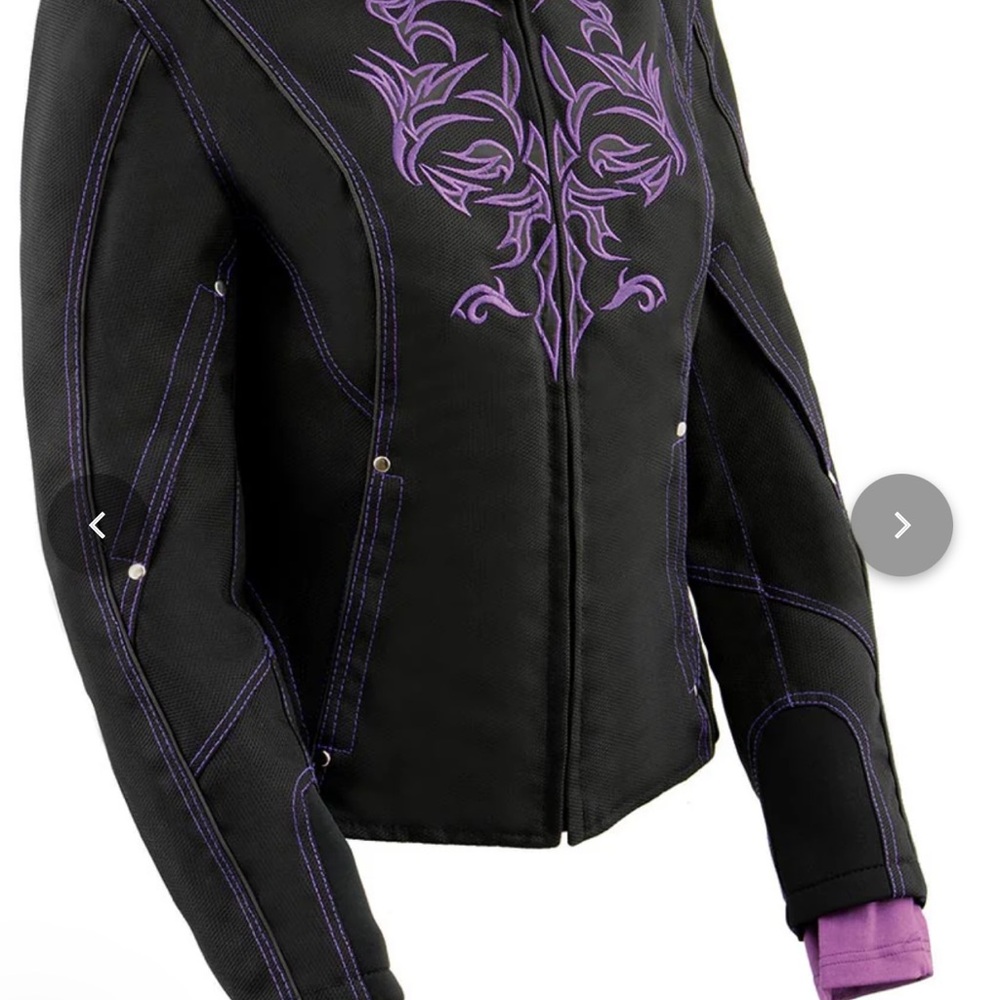 Stylish Black and Purple Utility Jacket